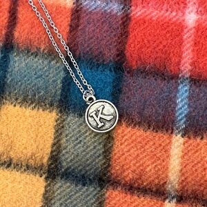 NWT Silver Chain Initial Necklace